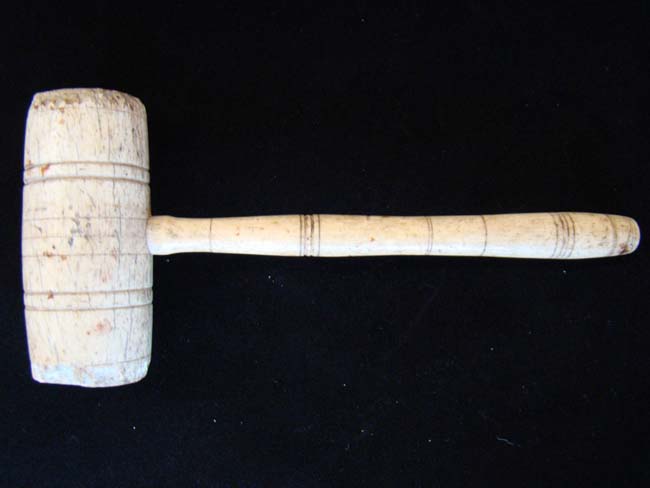 A 19th century Whalebone Sailmaker's Mallet circa 1850